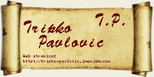 Tripko Pavlović vizit kartica